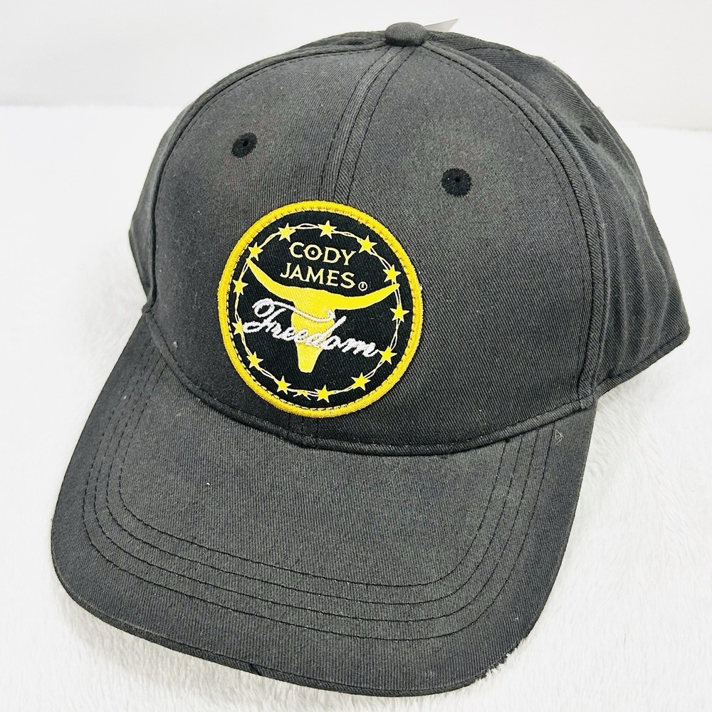 Cody‎ James Freedom Longhorn Hat Cap Snapback Adjustable Gray Western Outdoors